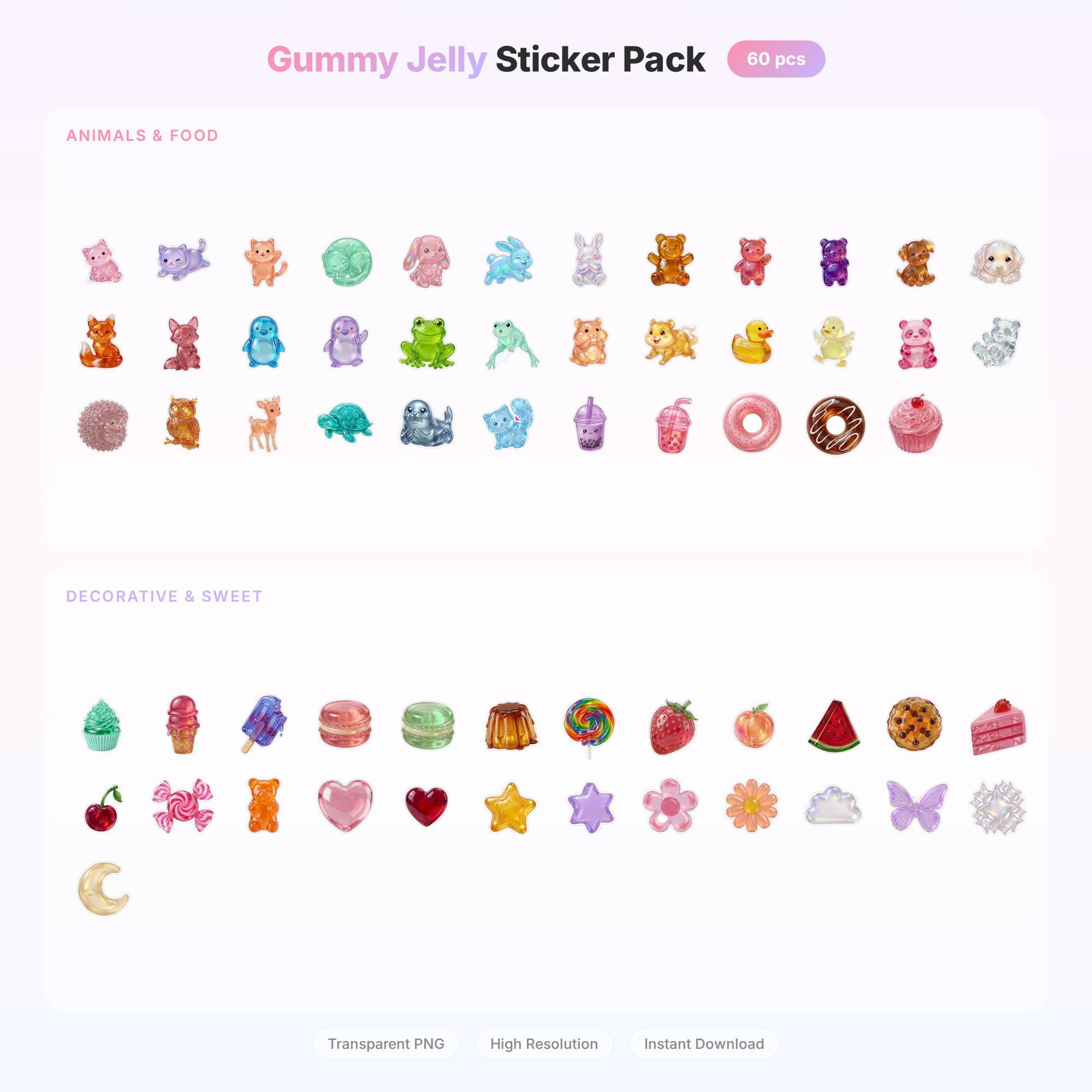Gummy Jelly Stickers preview gallery
