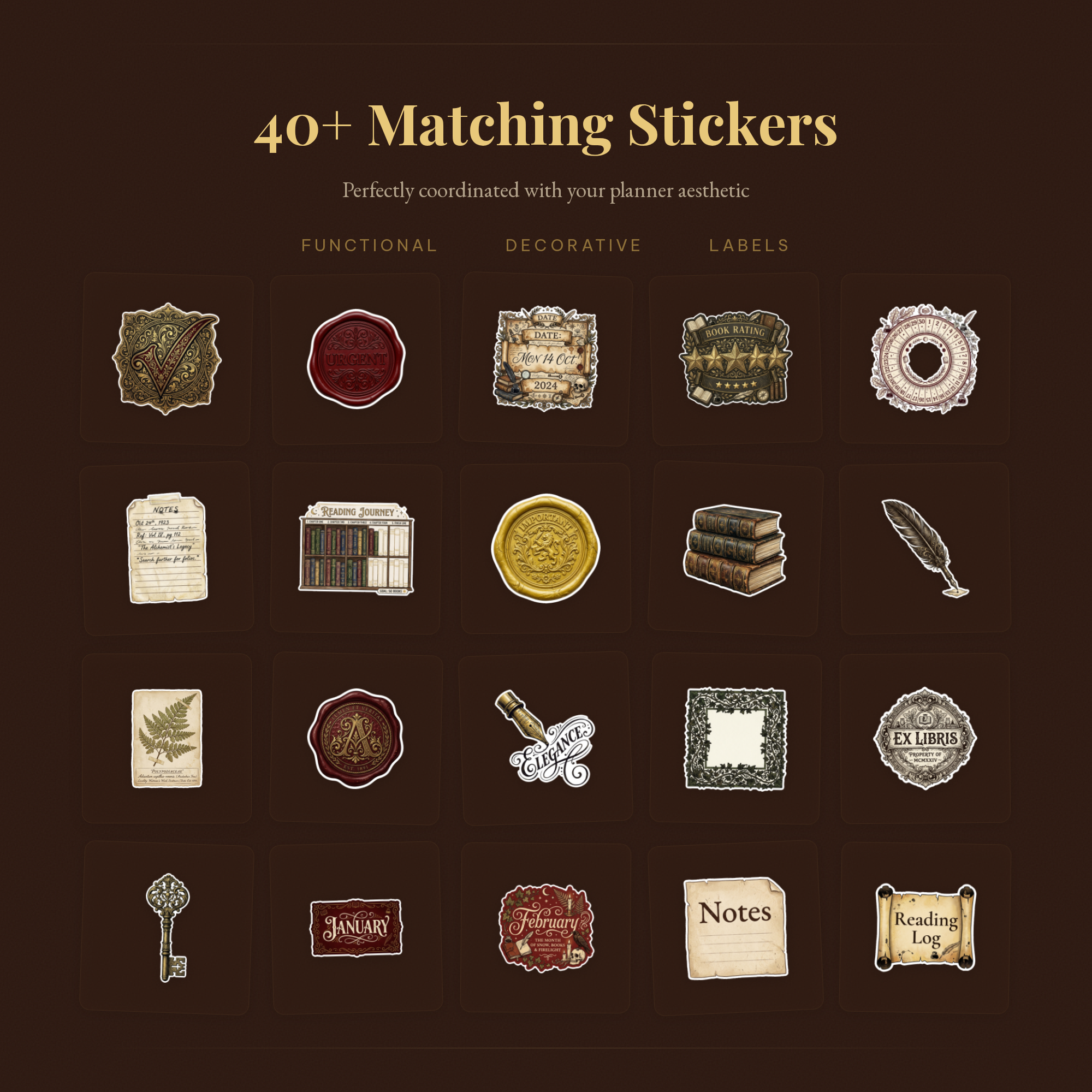 Dark Academia Planner 2026 preview gallery