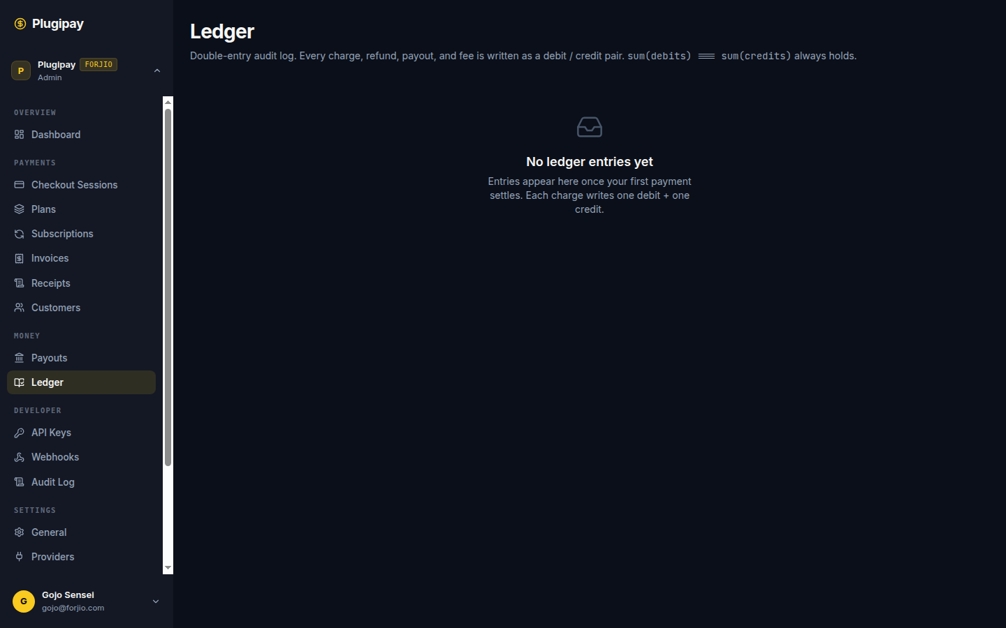 Plugipay — Ledger